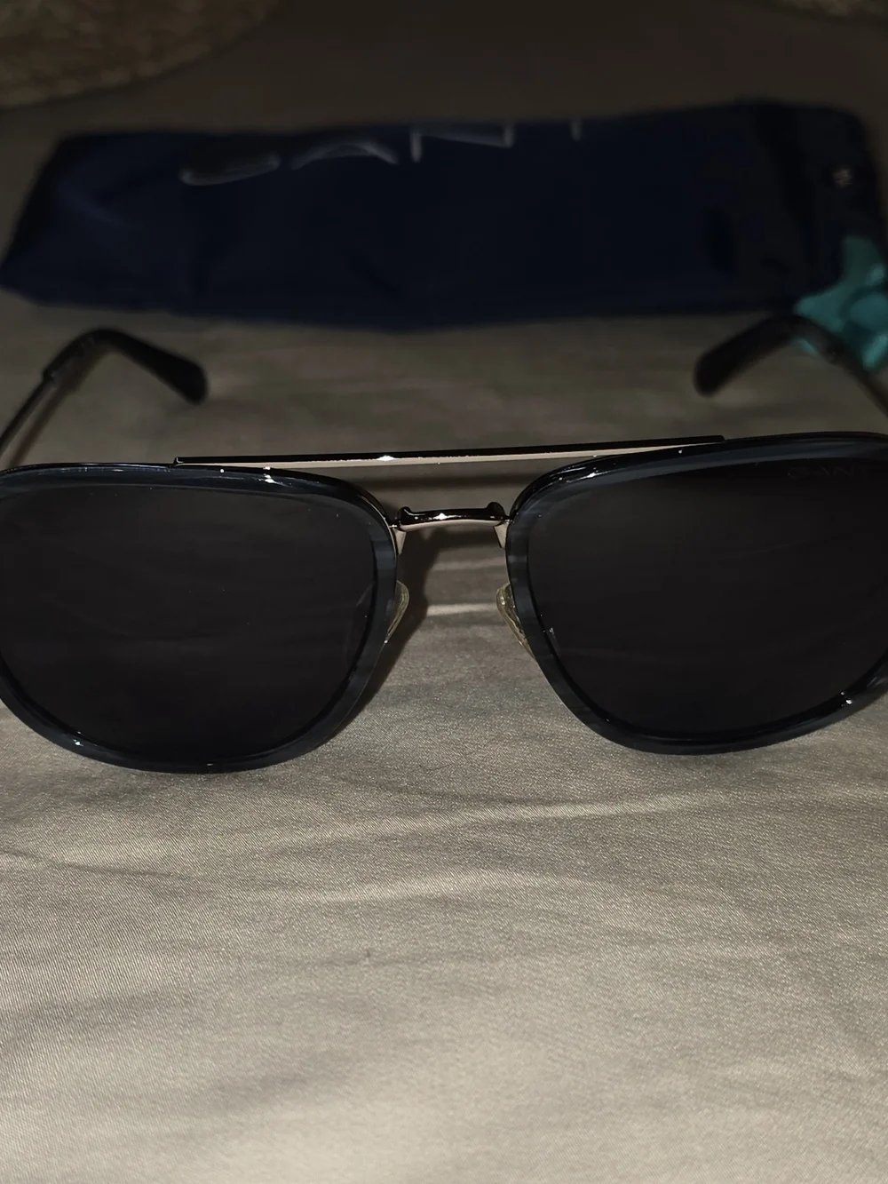 NWOT GANT Conti Senator G20 Flex Aviator Sunglasses Full Set 58-16-140